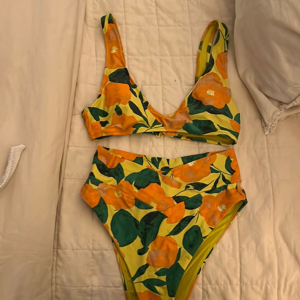 Aerie Orange Swim Suit
